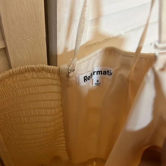 Reformation unused Kastoria Dress cream dress size 8 - Picture 2 of 7